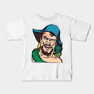 Earring pirate with green snake Kids T-Shirt